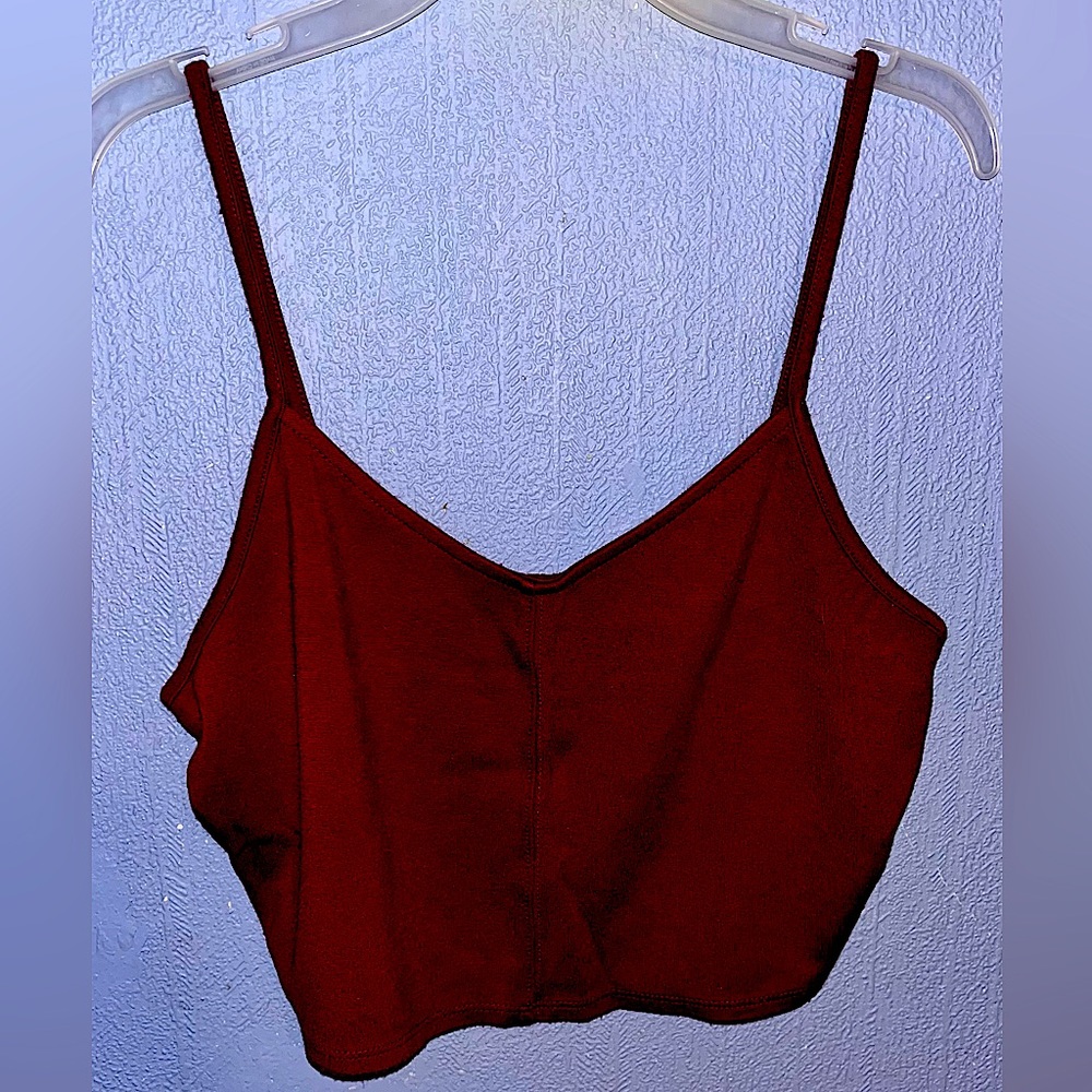 Forever 21 Red Tank Crop top, thick strapped top.